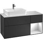 Villeroy & Boch Tvättställsskåp Finion med 3 Lådor Hylla och Bänkskiva för Ocentrerat F143HAHH-V