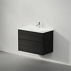 INR Tvättställsskåp GRAND Grip med 2 Lådor 80 Black Oak 796x570x450 mm 372239