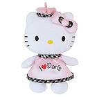 Jemini 023360 plyschdjur, Hello Kitty I Love Paris, -17 cm