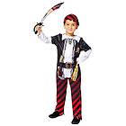 Amscan 9910094 Pirat pojke Halloween kostym ålder 2–3, svart, röd