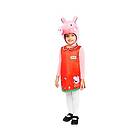 Amscan 9907549 Girls Peppa Pig Plysch Head Warner Bros maskeraddräkt kostym (4-6 år), flerfärgad