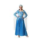 Atosa Kvinnors Magiska Ice Prinsessa Kostym Vuxen Blå Celestblå Halvtransparent Layer Full Klänning Elsa Frozen Party Carnival Halloween XS/