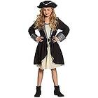 Boland 82280 – Barndräkt piratin tracy, för flickor mellan 4 och 6 år, ca 120–130 cm, hatt, klänning, bälte, kostymset, sjörövare, fridare, 