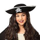 Boland 81909 – Hatt pirat, för barn, trespets, sjörövare, kapten, fridare, svart, dödskalle, karneval, karneval, temafest, halloween, utkläd