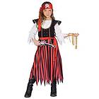 Ciao! Baby flicka piratessa kostym bambu (Taglia 8–10 år) kostym, Rosso/Nero