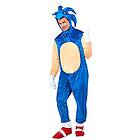 Rubies Sonic Deluxe kostym för vuxna, Jumpsuit med stövlar och handskar, Sega-officer, för karneval, jul, födelsedag, fester och Halloween.