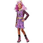 Rubies Clawdeen Deluxe kostym för tjejer Jumpsuit diadem bälte och halsband Officiell Monster High karnevalen jul födelsedag fester Hallowee