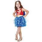 Rubies Rubie's Officiell DC Wonder Woman Deluxe kostym för barn, superhjälteutklädnad, barnstorlek L, 7–8 år, längd 128 cm