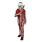 Rubies Costume Co röd och vit randig Clowndräkt Halloween, barn, S8645L, storlek L 8 till 10 år
