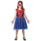 Rubies Rubie's Officiell Marvel SpiderGirl Deluxe barnkostym, superhjälte maskeradklänning, barnstorlek medelålder 5-6, höjd 116 cm