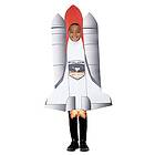Smiffys 71007 raketdräkt, unisex barn, vit, en storlek
