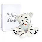 Histoire d'Ours vit tiger plysch 25 cm vit presentidé baby tiger vit vild jord HO3054