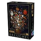 D-Toys Pussel Brueghel: Vas med blommor, 1000 bitar