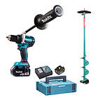 Makita Borrskruvdragare DDF484STX5 18V Isborr med 1 st 5,0 Ah batteri och laddare i MAKPAC