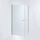 Duschbyggarna Duschhörn Twin De Luxe Frostat Glas de 900x700 Krom Is B9104-9070C
