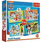 Paw Patrol Trefl Puslespill 4-i-1