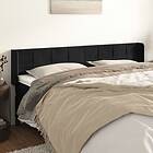 vidaXL Sengegavl med kanter svart 203x16x78/88 cm sammet 3118836
