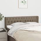 vidaXL Sänggavel med kanter taupe 147x16x78/88 cm tyg 3119106