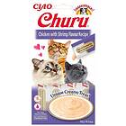 Churu Cat Creamy Chicken with Shrimp flavor, 4-pack