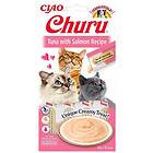 Churu Cat Creamy Tuna with Salmon, 4-pack