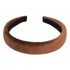 Dark Velvet Hairband Broad Cognac