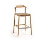 Kave Home Bar Stool Nina, sitthöjd 76 cm Beige 54