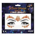 Smiffys Face Jewels UV Neon Orange