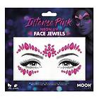 Smiffys Face Jewels UV Neon Rosa