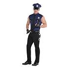 Polis Hunk Maskeraddräkt - X-Large