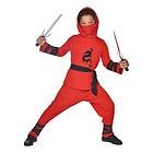 Röd Ninja Barn Maskeraddräkt år