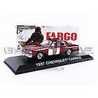 Greenlight 1987 Chevrolet Caprice Burgundy with Burgundy Interior Minnesota State Trooper Fargo (1996) Movie 1:43 Diecast Model Car