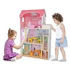 Viga Toys Large wooden 3-story dollhouse with furniture