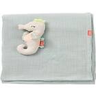 Fehn Muslin Blanket, Seahorse from the Collection: Sea