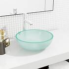 vidaXL Handfat härdat glas 35x12 cm frostat 345240
