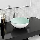 vidaXL Handfat härdat glas 30x12 cm vit 345253