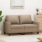 vidaXL 2-placessoffa cappuccino 120 cm konstläder 359136