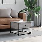 vidaXL Sofabord grå sonoma 51x51x40 cm konstruerat trä 833978