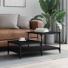 vidaXL Sofabord svart 100x50,5x45 cm konstruerat trä 835379