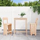 vidaXL Barmöbler för trädgården 3 delar massiv furu 3157793