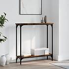 vidaXL Avlastningsbord rökfärgad ek 75x22,5x75 cm konstruerat trä 834022