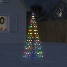 vidaXL Julbelysning till flaggstång 200 LEDs färgglad 180 cm 358110