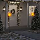 vidaXL Stjärnor med spett LED 3 st vikbar gul 57 cm 3190446