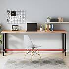 vidaXL Arbeidsbenk 220x55x81,5 cm massivt bokträ och metall 3188908