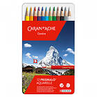 Caran d'Ache Prismalo Akvarelltusjer 12-set