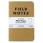 Field Notes Memo Book Plain 3-pack