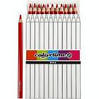 Creativ Company Färgpennor Colortime Jumbo 12 st/1 Förp färgpennor, röd, L: 17,45 cm, kärna 5 mm, JUMBO, 1 38172