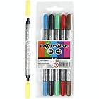 Creativ Company Dubbeltusch Colortime Spets 2.3+3.6 mm 1 Förp dubbeltusch, stand