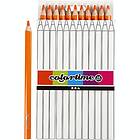 Creativ Company Färgpennor Colortime Jumbo 12 st/1 Förp färgpennor, orange, L: 17,45 cm, kärna 5 mm, JUMBO 38171