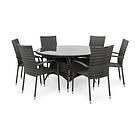 Comfort Garden Matgrupp Thor Rund Ø140 med 6 Stolar Light Stol 613538