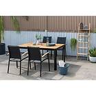 Lifestylegarden Matgrupp 160 cm med 4 Lite Stolar table 161 Portals-lite chairs black 43103